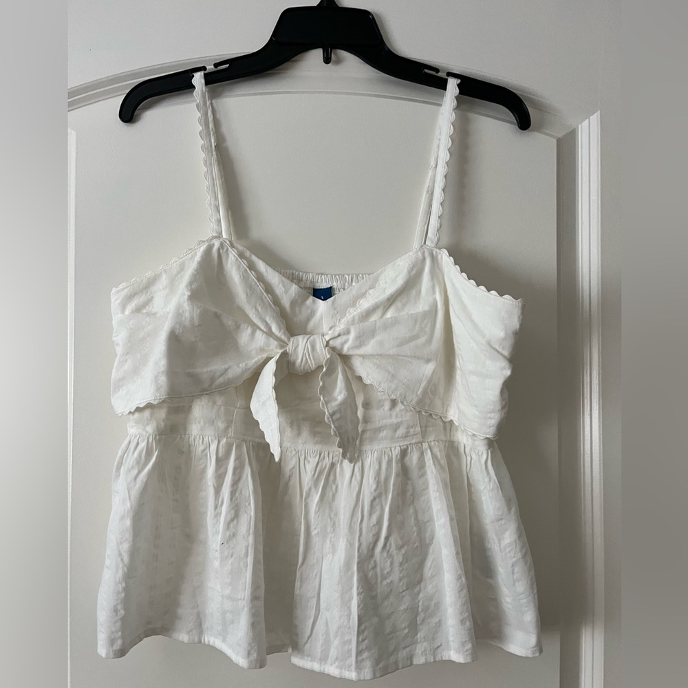Old Navy Fit and Flare Seersucker Peplum top